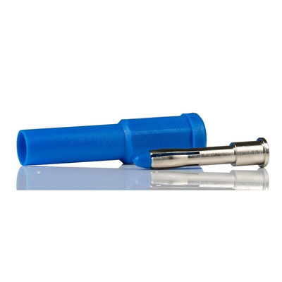 RS PRO Blue Male Banana Plug, 4 mm Connector, Solder Termination, 10A, 1000V, Tin Plating