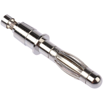 binder Black Male Banana Plug, 4 mm Connector, 16A, 50V, Nickel Plating
