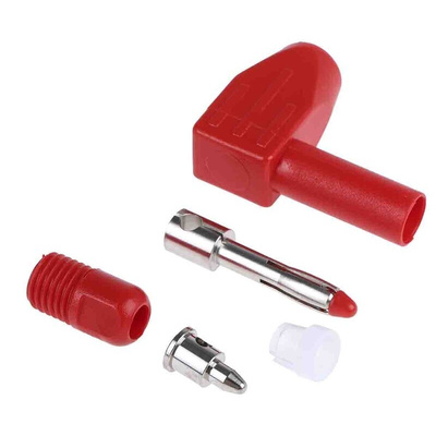 RS PRO Red Male Banana Plug, 4 mm Connector, Solder Termination, 20A, 1000V, Nickel Plating