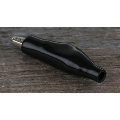RS PRO Crocodile Clip, Nickel-Plated Steel Contact, 5A, Black