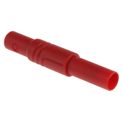 Hirschmann Test & Measurement Red Male Banana Plug, 4 mm Connector, Screw Termination, 24A, 1000V ac/dc, Nickel Plating