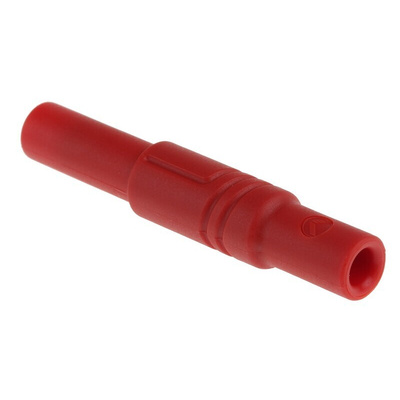 Hirschmann Test & Measurement Red Male Banana Plug, 4 mm Connector, Screw Termination, 24A, 1000V ac/dc, Nickel Plating