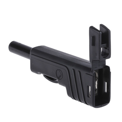 Hirschmann Test & Measurement Black Male Banana Plug, 4 mm Connector, Screw Termination, 30A, 60V dc, Nickel Plating