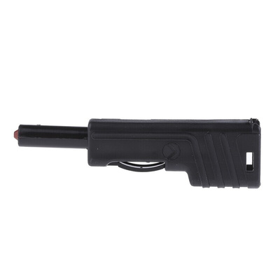 Hirschmann Test & Measurement Black Male Banana Plug, 4 mm Connector, Screw Termination, 30A, 60V dc, Nickel Plating