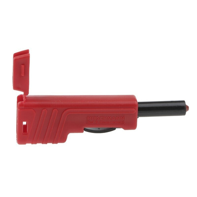 Hirschmann Test & Measurement Red Male Banana Plug, 4 mm Connector, Screw Termination, 30A, 60V dc, Nickel Plating