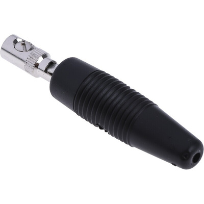 Hirschmann Test & Measurement Black Male Banana Plug, 4 mm Connector, Screw Termination, 16A, 30 V ac, 60V dc, Nickel