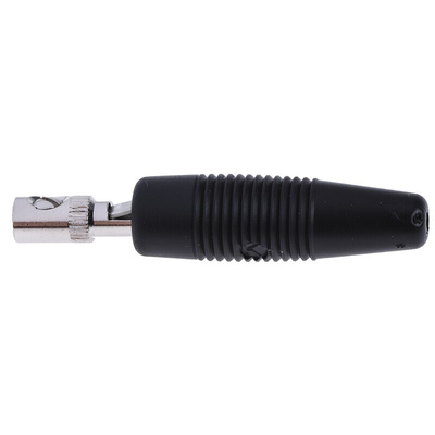 Hirschmann Test & Measurement Black Male Banana Plug, 4 mm Connector, Screw Termination, 16A, 30 V ac, 60V dc, Nickel