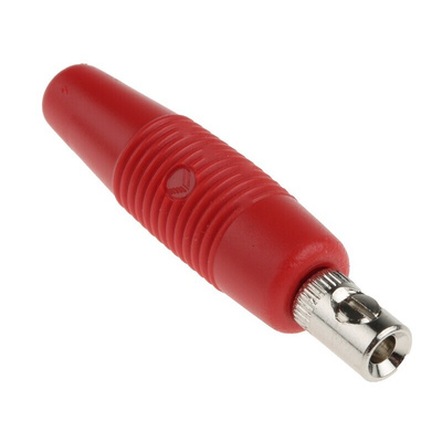 Hirschmann Test & Measurement Red Male Banana Plug, 4 mm Connector, Screw Termination, 16A, 30 V ac, 60V dc, Nickel
