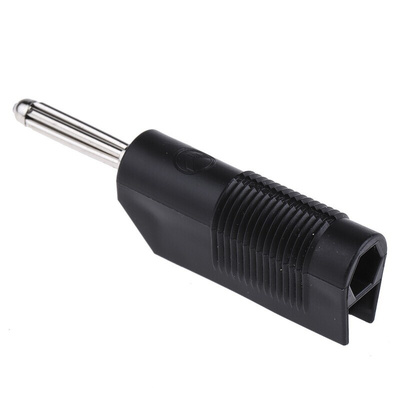 Hirschmann Test & Measurement Black Male Banana Plug, 4 mm Connector, Screw Termination, 30A, 60V dc, Nickel Plating