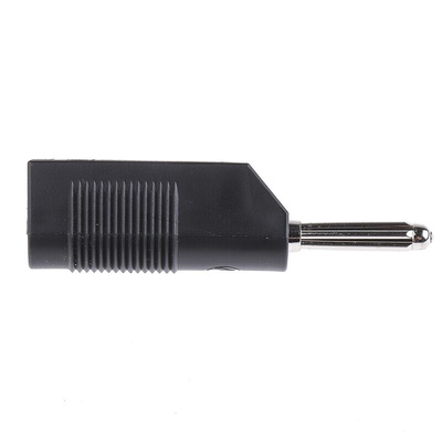 Hirschmann Test & Measurement Black Male Banana Plug, 4 mm Connector, Screw Termination, 30A, 60V dc, Nickel Plating