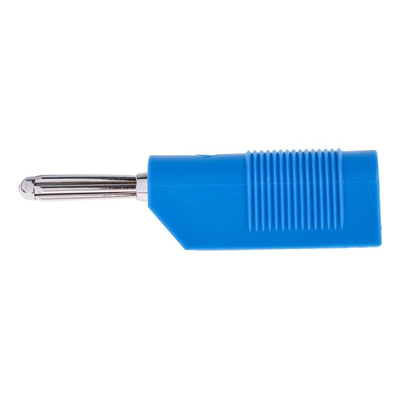 Hirschmann Test & Measurement Blue Male Banana Plug, 4 mm Connector, Screw Termination, 30A, 60V dc, Nickel Plating