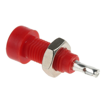 WIMA Red Female Test Socket, 2mm Connector, Solder Termination, 10A, Tin Plating