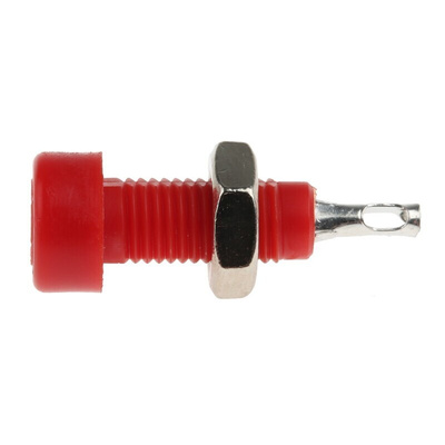 WIMA Red Female Test Socket, 2mm Connector, Solder Termination, 10A, Tin Plating