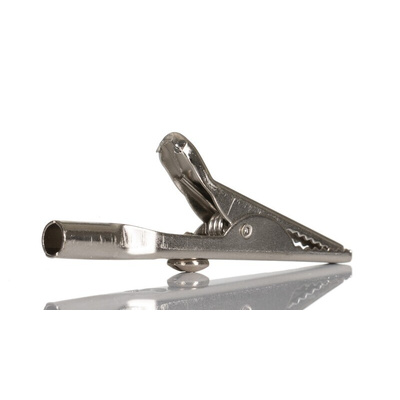 RS PRO Crocodile Clip, Nickel-Plated Steel Contact, 5A