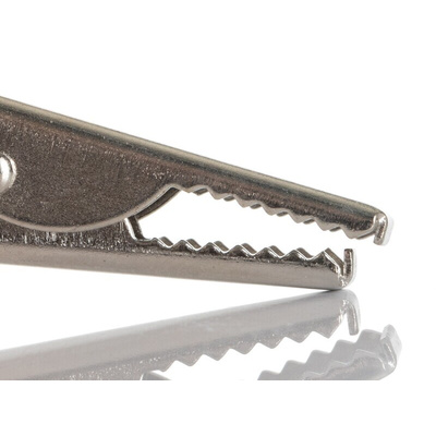 RS PRO Crocodile Clip, Nickel-Plated Steel Contact, 5A