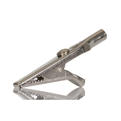 RS PRO Crocodile Clip, Nickel-Plated Steel Contact, 5A