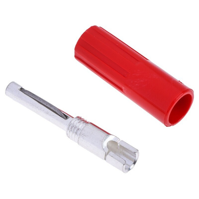 RS PRO Red Male Banana Plug, 4 mm Connector, Solder Termination, 10A, 50V, Silver Plating