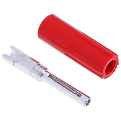 RS PRO Red Male Banana Plug, 4 mm Connector, Solder Termination, 10A, 50V, Silver Plating
