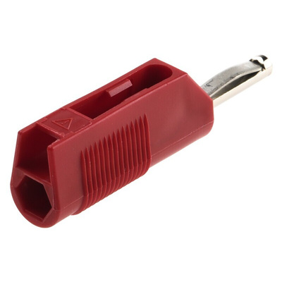 Hirschmann Test & Measurement Red Male Banana Plug, 4 mm Connector, Screw Termination, 30A, 60V dc, Nickel Plating