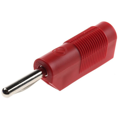 Hirschmann Test & Measurement Red Male Banana Plug, 4 mm Connector, Screw Termination, 30A, 60V dc, Nickel Plating