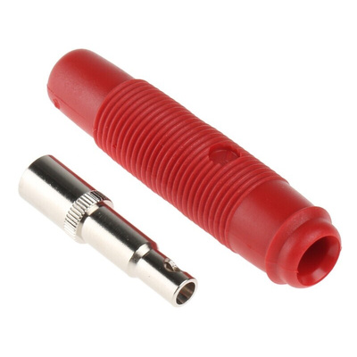 Hirschmann Test & Measurement Red Female Banana Socket, 4 mm Connector, Solder Termination, 16A, 60V dc, Nickel Plating