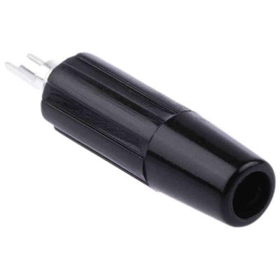 RS PRO Black Male Banana Plug, Solder Termination, 10A, 50V, Silver Plating
