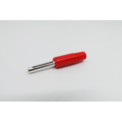 RS PRO Red Male Banana Connectors, Solder Termination, 10A, 50V, Silver Plating