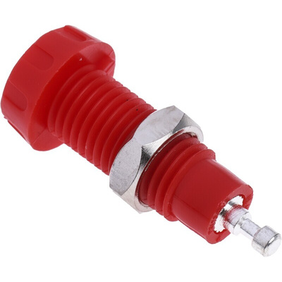 RS PRO Red Female Banana Socket, 4 mm Connector, Solder Termination, 10A, 50V, Silver Plating