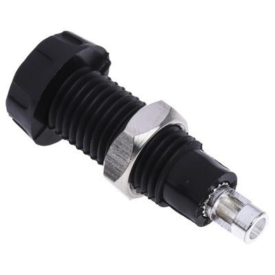 RS PRO Black Female Banana Socket, 4 mm Connector, Solder Termination, 10A, 50V, Silver Plating