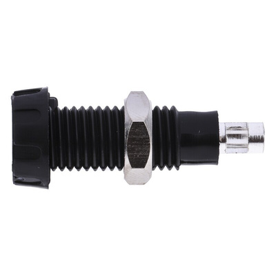 RS PRO Black Female Banana Socket, 4 mm Connector, Solder Termination, 10A, 50V, Silver Plating