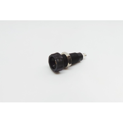 RS PRO Black Female Banana Socket, 4 mm Connector, Solder Termination, 10A, 50V, Silver Plating