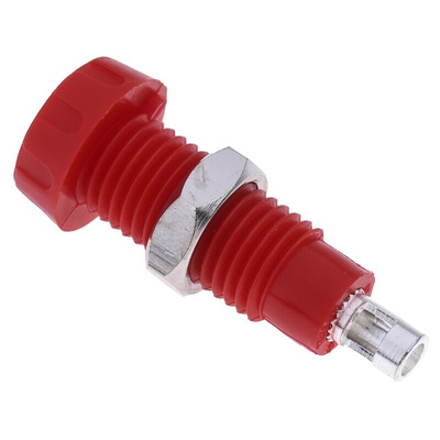 RS PRO Red Female Banana Socket, 4 mm Connector, Solder Termination, 10A, 50V, Silver Plating