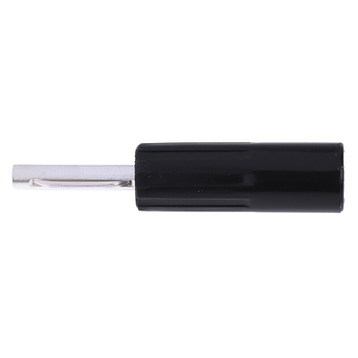 RS PRO Black Male Banana Connectors, 4 mm Connector, Crimp, Screw, Solder Termination, 16A, 50V, Nickel Plating