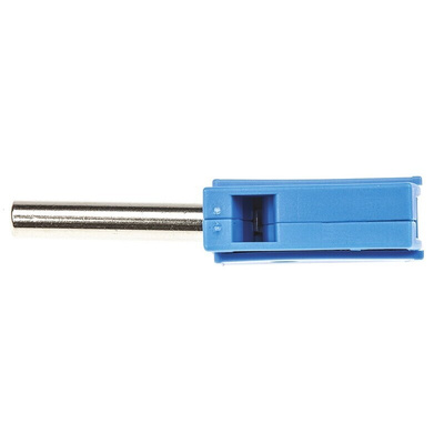 Wago Blue Male Banana Plug, 4 mm Connector, Cage Clamp Termination, 20A, 42V, Nickel Plating