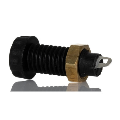 RS PRO Black, Red Female Banana Socket, 4 mm Connector, 10A, 30 V ac, 60V dc, Nickel Plating