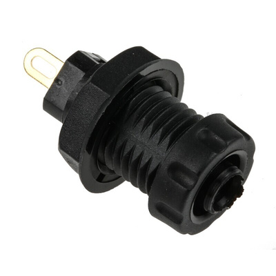 RS PRO Black, Red Female Banana Socket, 4 mm Connector, 30A, 1000V, Gold Plating