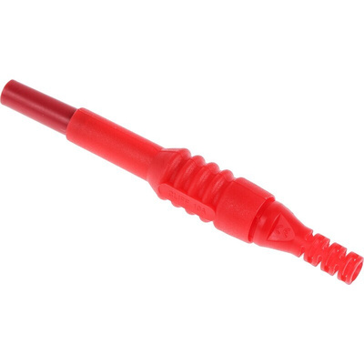 RS PRO Black, Red Male Banana Plug, 4 mm Connector, 10A, 1000V, Nickel Plating