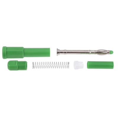 RS PRO Green Male Banana Plug, 4 mm Connector, Solder Termination, 20A, 1000V