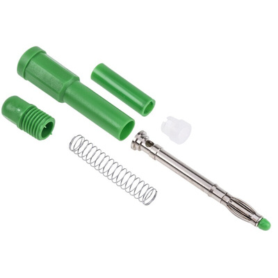 RS PRO Green Male Banana Plug, 4 mm Connector, Solder Termination, 20A, 1000V