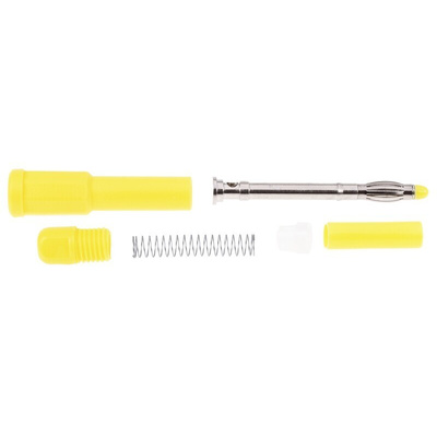 RS PRO Yellow Male Banana Plug, 4 mm Connector, Solder Termination, 20A, 1000V