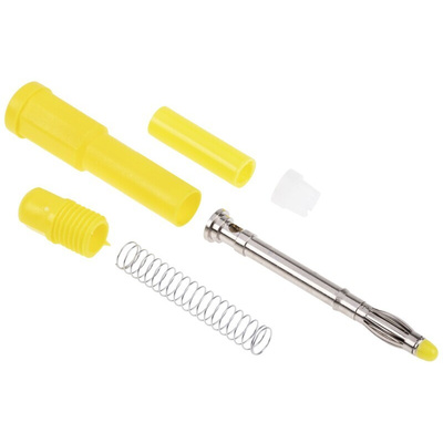RS PRO Yellow Male Banana Plug, 4 mm Connector, Solder Termination, 20A, 1000V