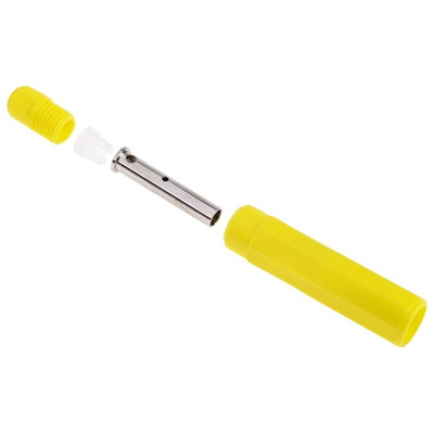 RS PRO Yellow Female Banana Socket, 4 mm Connector, Solder Termination, 20A, 1000V