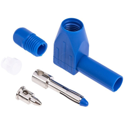 RS PRO Blue Male Banana Plug, 4 mm Connector, Solder Termination, 20A, 1000V