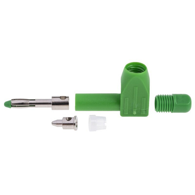 RS PRO Green Male Banana Plug, 4 mm Connector, Solder Termination, 20A, 1000V