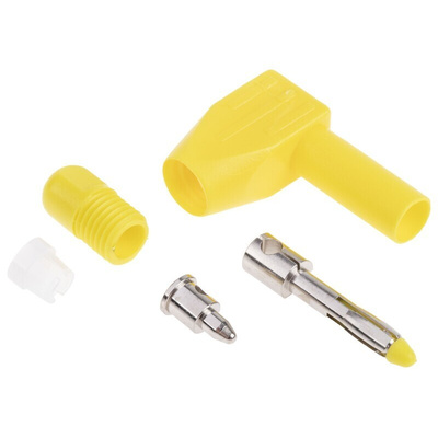 RS PRO Yellow Male Banana Plug, 4 mm Connector, Solder Termination, 20A, 1000V
