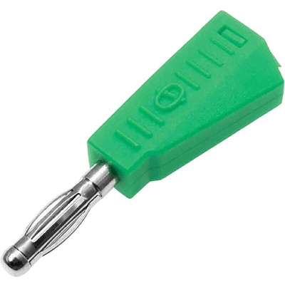 RS PRO Green Male Banana Plug, 4 mm Connector, Solder Termination, 19A, 30V, Nickel Plating