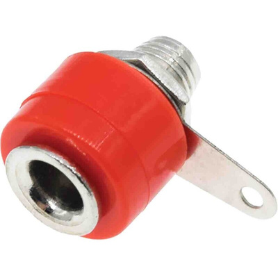RS PRO Red Female Banana Socket, 4 mm Connector, Solder Termination, 19A, 30V, Nickel Plating
