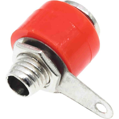 RS PRO Red Female Banana Socket, 4 mm Connector, Solder Termination, 19A, 30V, Nickel Plating