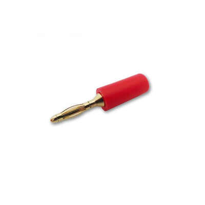 RS PRO Red Male Banana Connectors, Solder Termination, 8A, 50V, Nickel Plating