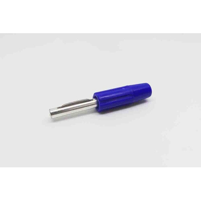 RS PRO Blue Male Banana Connectors, Solder Termination, 10A, 50V, Silver Plating